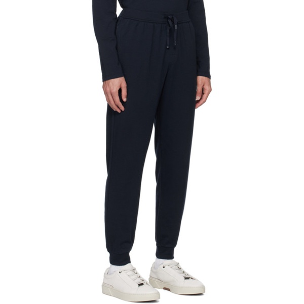  BOSS Navy Embroidered Sweatpants 241085M190002