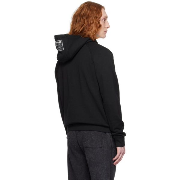  BOSS Black Embroidered Hoodie 241085M202016