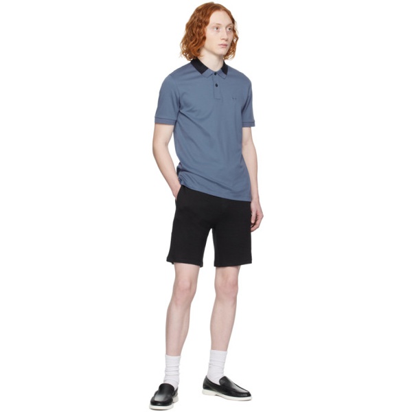  BOSS Blue Embroidered Polo 241085M212000