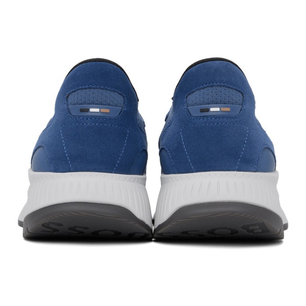  BOSS Blue Sock Knitted Sneakers 241085M237003