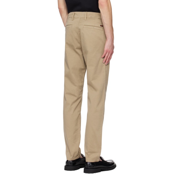  BOSS Beige Tapered-Fit Trousers 241085M191009