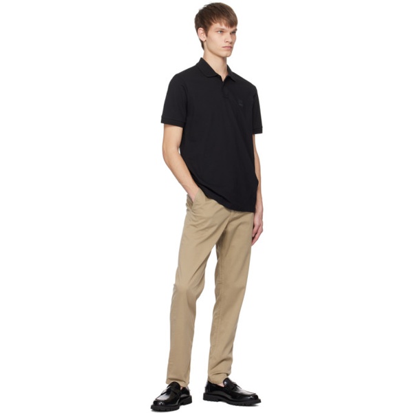  BOSS Beige Tapered-Fit Trousers 241085M191009
