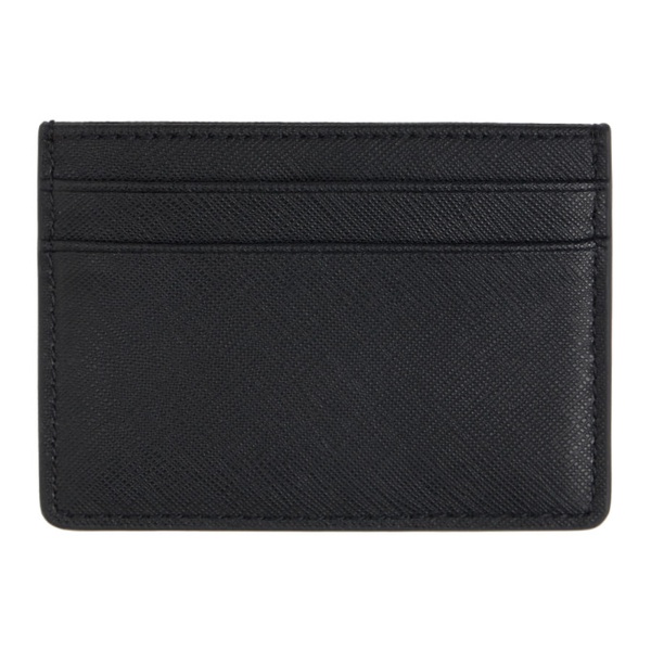 BOSS Black Faux-Leather Card Holder 241085M163004