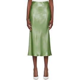 BOSS Green Metallic Midi Skirt 241085F092001
