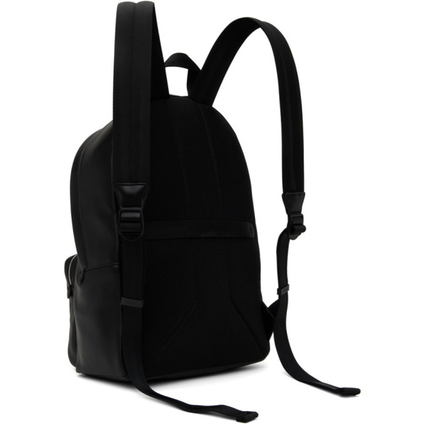  BOSS Black Faux-Leather Signature Stripe Backpack 241085M166016