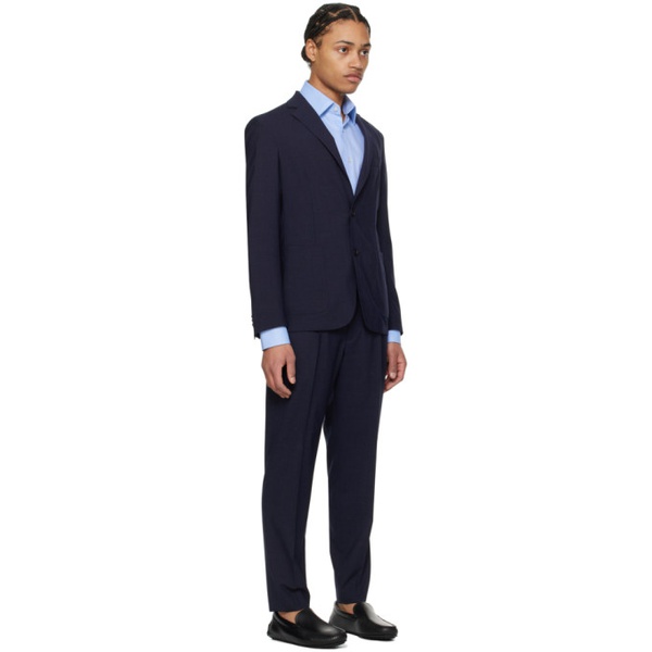  BOSS Navy Slim-Fit Suit 241085M196004