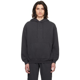 BOSS Black Embroidered Hoodie 241085M202032