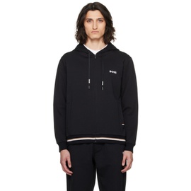 BOSS Black Embroidered Hoodie 241085M202026