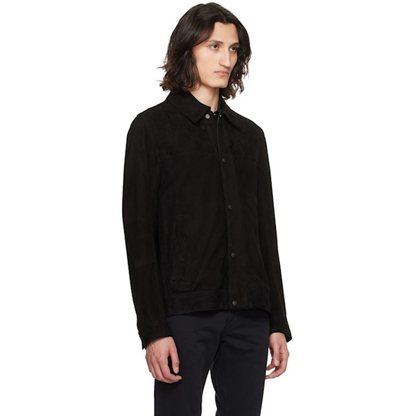  BOSS Black Regular-Fit Leather Jacket 241085M181004