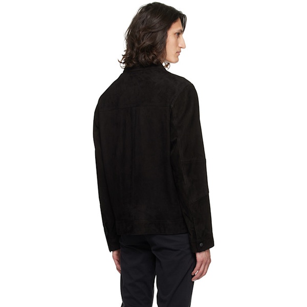  BOSS Black Regular-Fit Leather Jacket 241085M181004