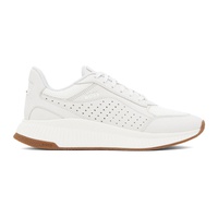BOSS White Lace-Up Sneakers 241085M237029