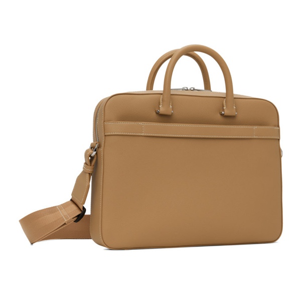  BOSS Beige Ray Faux-Leather Briefcase 241085M167018