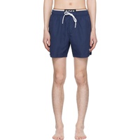 BOSS Navy Printed Swim Shorts 241085M208038