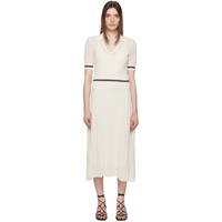 BOSS 오프화이트 Off-White Striped Maxi Dress 231085F055002