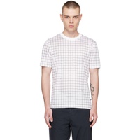 BOSS White Grid Print T-Shirt 231085M213070