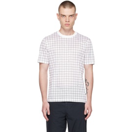 BOSS White Grid Print T-Shirt 231085M213070