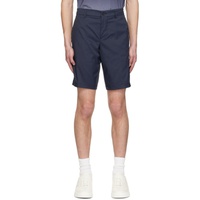 BOSS Navy Slim-Fit Shorts 231085M193036