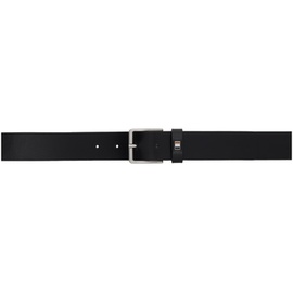 BOSS Black Leather Signature-Stripe Keeper Trim Belt 242085M131018
