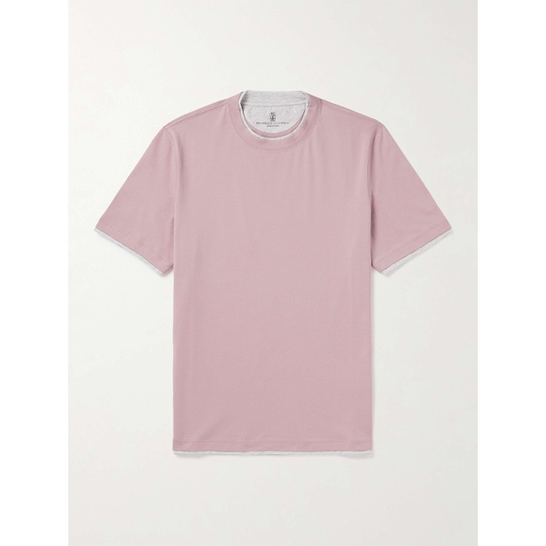  브루넬로 쿠치넬리 BRUNELLO CUCINELLI Layered Cotton-Jersey T-Shirt 1647597328867324