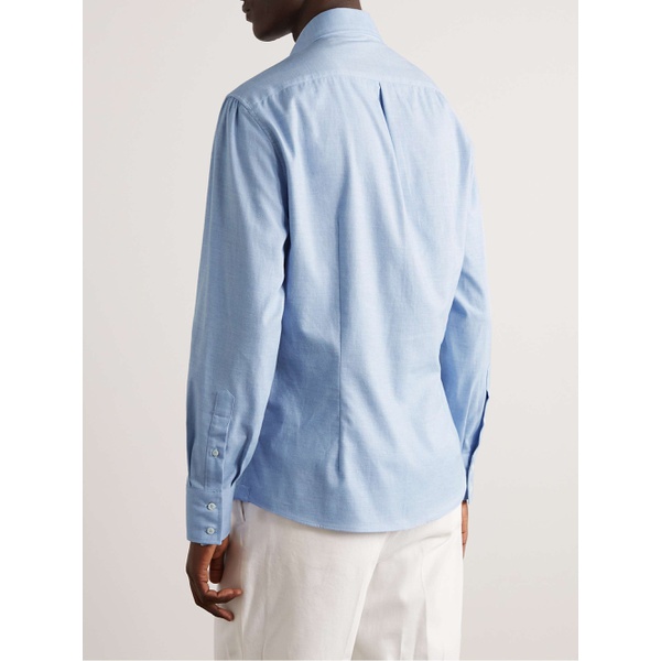  브루넬로 쿠치넬리 BRUNELLO CUCINELLI Slim-Fit Button-Down Cotton-Flannel Shirt 1647597314587596