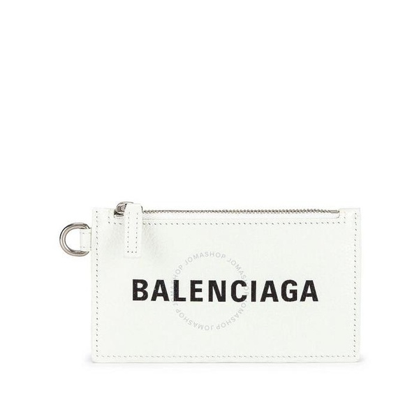 발렌시아가 발렌시아가 Balenciaga White Calfskin Cash Card Case On Keychain 594548 1IZI3 9060