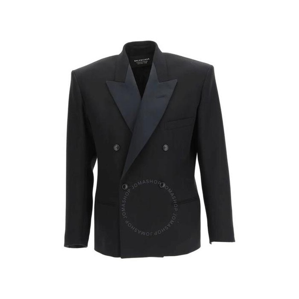 발렌시아가 발렌시아가 Balenciaga Black Cristobal Double-Breasted Blazer Jacket 675391 TLT17 1000