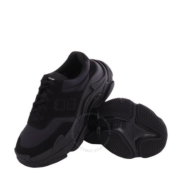 발렌시아가 발렌시아가 Balenciaga Black Triple S Recycled Nylon Sneakers 710156 W3CU1 1000