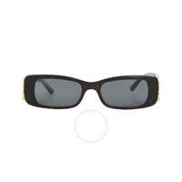 발렌시아가 Balenciaga Grey Rectangular Ladies Sunglasses BB0096S 002 51