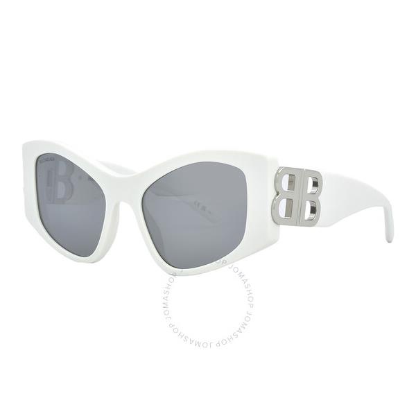 발렌시아가 발렌시아가 Balenciaga Silver Cat Eye Ladies Sunglasses BB0287S 006 55