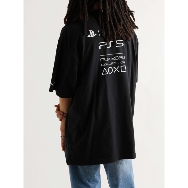 발렌시아가 발렌시아가 BALENCIAGA + PlayStation Printed Cotton-Jersey T-Shirt 38063312418614525