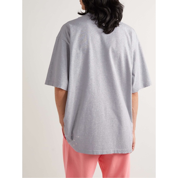 발렌시아가 발렌시아가 BALENCIAGA 90/10 Logo-Print Distressed Organic Cotton-Jersey T-Shirt 1647597283298056