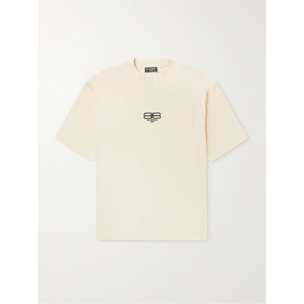 발렌시아가 발렌시아가 BALENCIAGA BB Paris Logo-Embroidered Organic Cotton-Jersey T-Shirt 1647597283298054