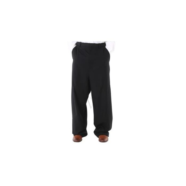 발렌시아가 발렌시아가 Balenciaga MEN'S Black Loose Suit Pants, Size Small 699010 TLT17 1000
