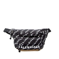 발렌시아가 Balenciaga Black/White Belt Bag 533009 H857X 1090