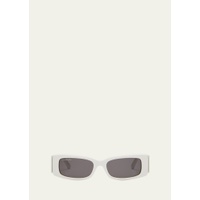 발렌시아가 Balenciaga Mens Maxi Logo Recycled Acetate Rectangle Sunglasses 4492667