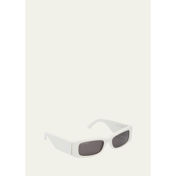 발렌시아가 발렌시아가 Balenciaga Mens Maxi Logo Recycled Acetate Rectangle Sunglasses 4492667