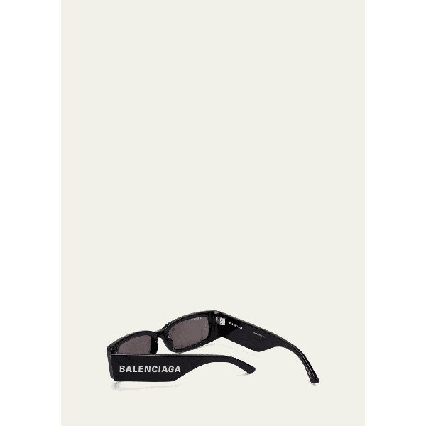 발렌시아가 발렌시아가 Balenciaga Mens Maxi Logo Recycled Acetate Rectangle Sunglasses 4491991