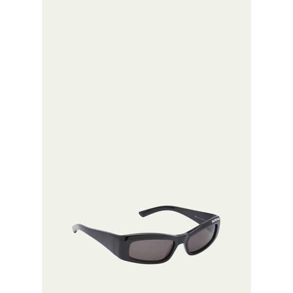 발렌시아가 발렌시아가 Balenciaga Mens Square Acetate Sunglasses with Etched Logo 4477111