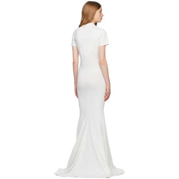 발렌시아가 발렌시아가 Balenciaga White Embroidered Maxi Dress 231342F055003