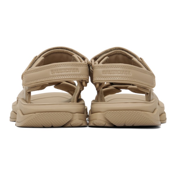 발렌시아가 발렌시아가 Balenciaga Taupe Faux-Leather Tourist Sandals 232342M234007