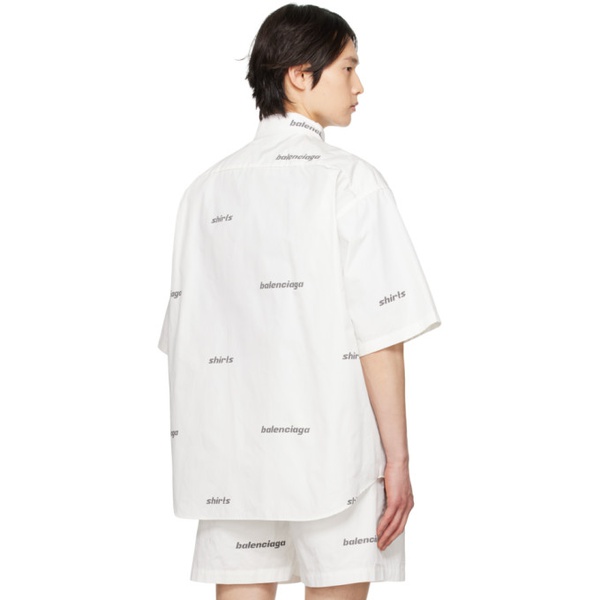발렌시아가 발렌시아가 Balenciaga White Printed Shirt 231342M192003