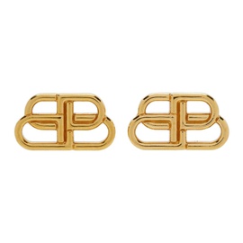 발렌시아가 Balenciaga Gold BB Earrings 222342F022003