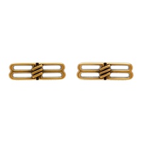 발렌시아가 Balenciaga Gold BB Icon Earrings 222342F022000