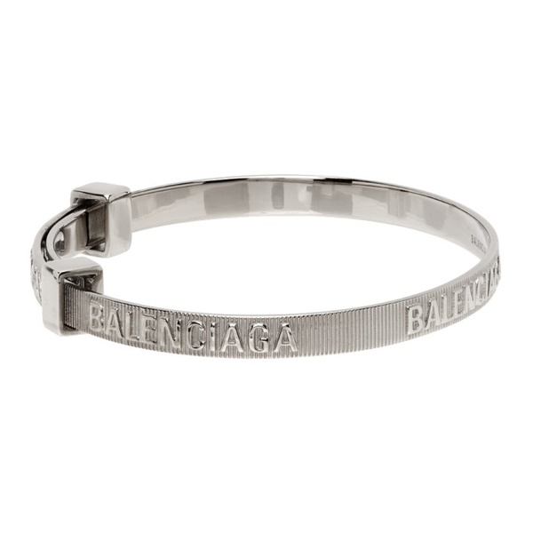 발렌시아가 발렌시아가 Balenciaga Silver Force Striped Bracelet 221342M142006