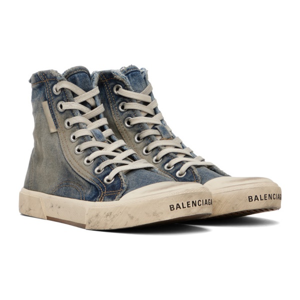 발렌시아가 발렌시아가 Balenciaga Blue Paris High Top Sneakers 232342M236001