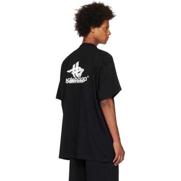 발렌시아가 발렌시아가 Balenciaga Black Printed T-Shirt 232342M213026