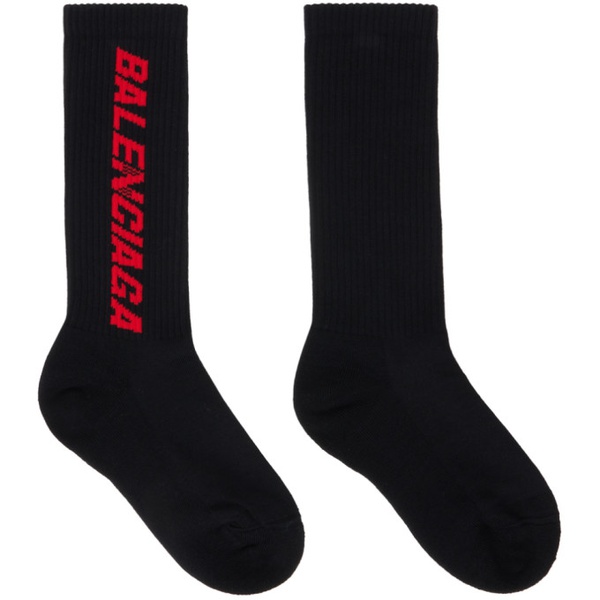 발렌시아가 발렌시아가 Balenciaga Black Racer Socks 232342F076010
