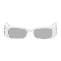 발렌시아가 Balenciaga White Dynasty Rectangle Sunglasses 241342F005032