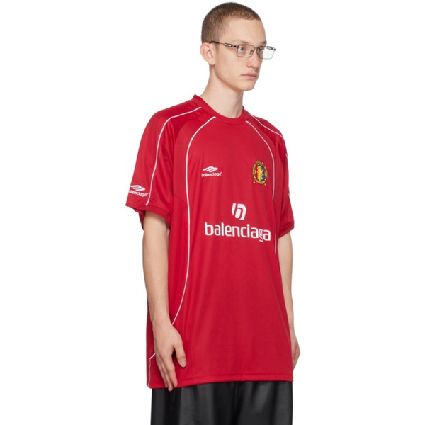 발렌시아가 발렌시아가 Balenciaga Red Printed T-Shirt 232342M213033