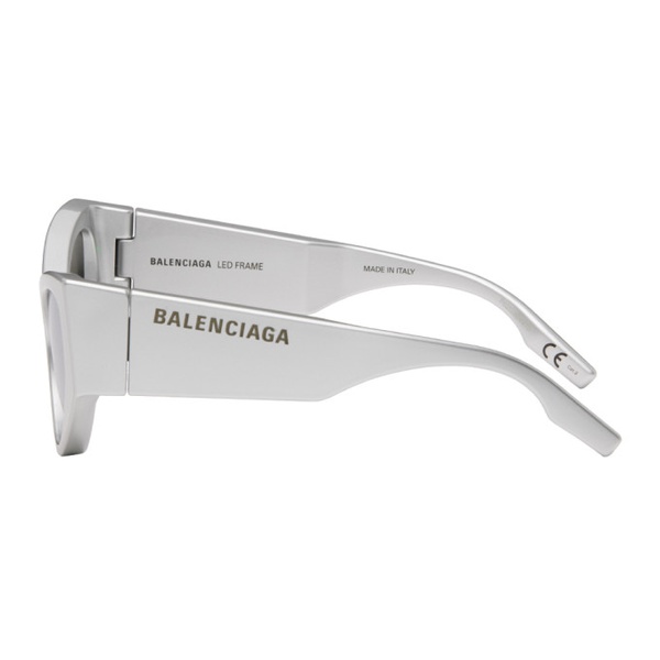 발렌시아가 발렌시아가 Balenciaga Silver LED Frame Sunglasses 241342M134049